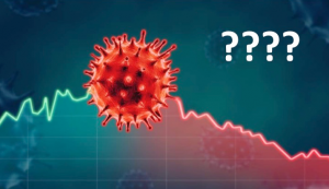 graph with virus molecule and question marks